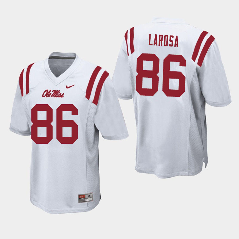 Men #86 Jay LaRosa Ole Miss Rebels College Football Jerseys Sale-White